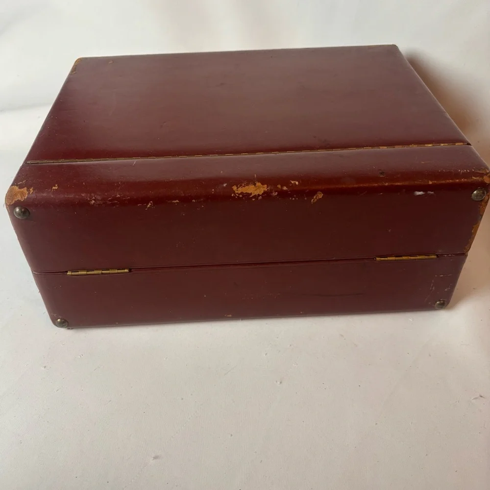 Vintage Sophisti Case Brown Leather Men’s Travel Train Case Toiletries Overnight